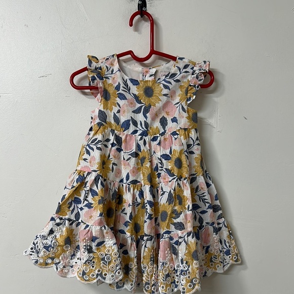 Catherine Malandrino Cream Tiered Sundress with Flutter Sleeves - Picture 1 of 2